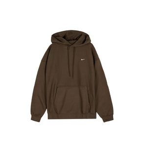 Nike Solo Swoosh Mens Pullover Hoodie Dark Hazel/White