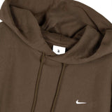 Nike Solo Swoosh Mens Pullover Hoodie Dark Hazel/White
