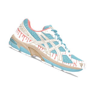 Custom Asics Aqua Peach Breeze Trainers