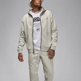 Jordan Sport Hoop Fleece Men's Dri-FIT Full-Zip Hoodie Grey Heather/Black