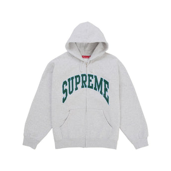 Supreme Cracked Raglan Zip Up Hooded Sweatshirt Ash Grey Ss26Sw81 Ash Grey