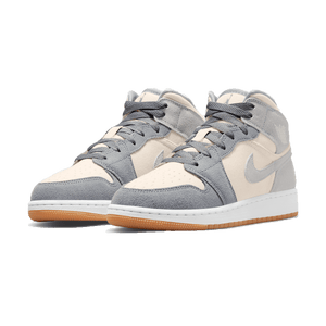 Double Boxed  214.99 Nike Air Jordan 1 Mid Coconut Milk Particle Grey Double Boxed