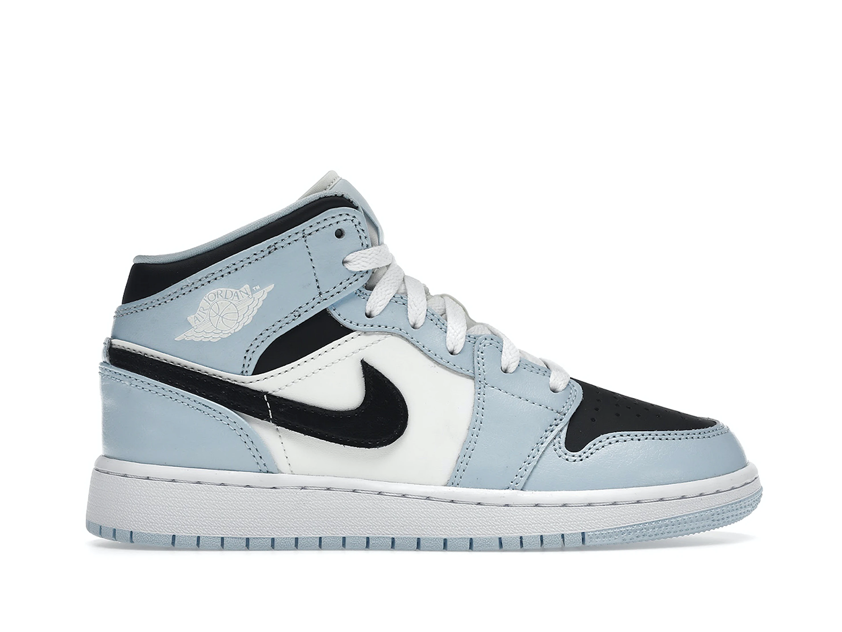 Double Boxed  169.99 Nike Air Jordan 1 Mid Ice Blue 2022 (GS) Double Boxed