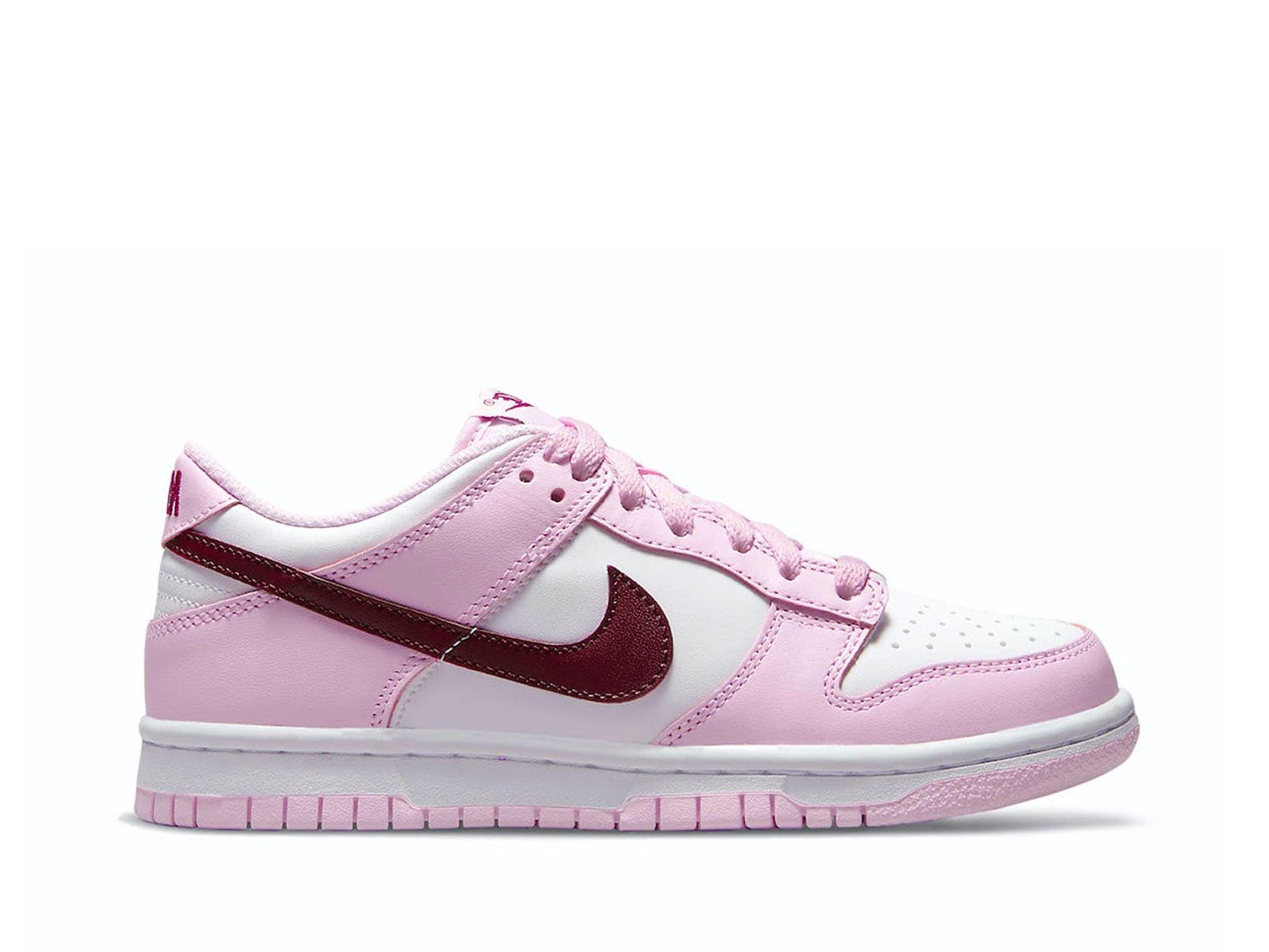 Double Boxed  249.99 Nike Dunk Low Pink Foam Red White 'Valentines Day' Double Boxed