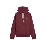 Nike Solo Swoosh Mens Pullover Hoodie Burgundy Crush/Burgundy Crush/White