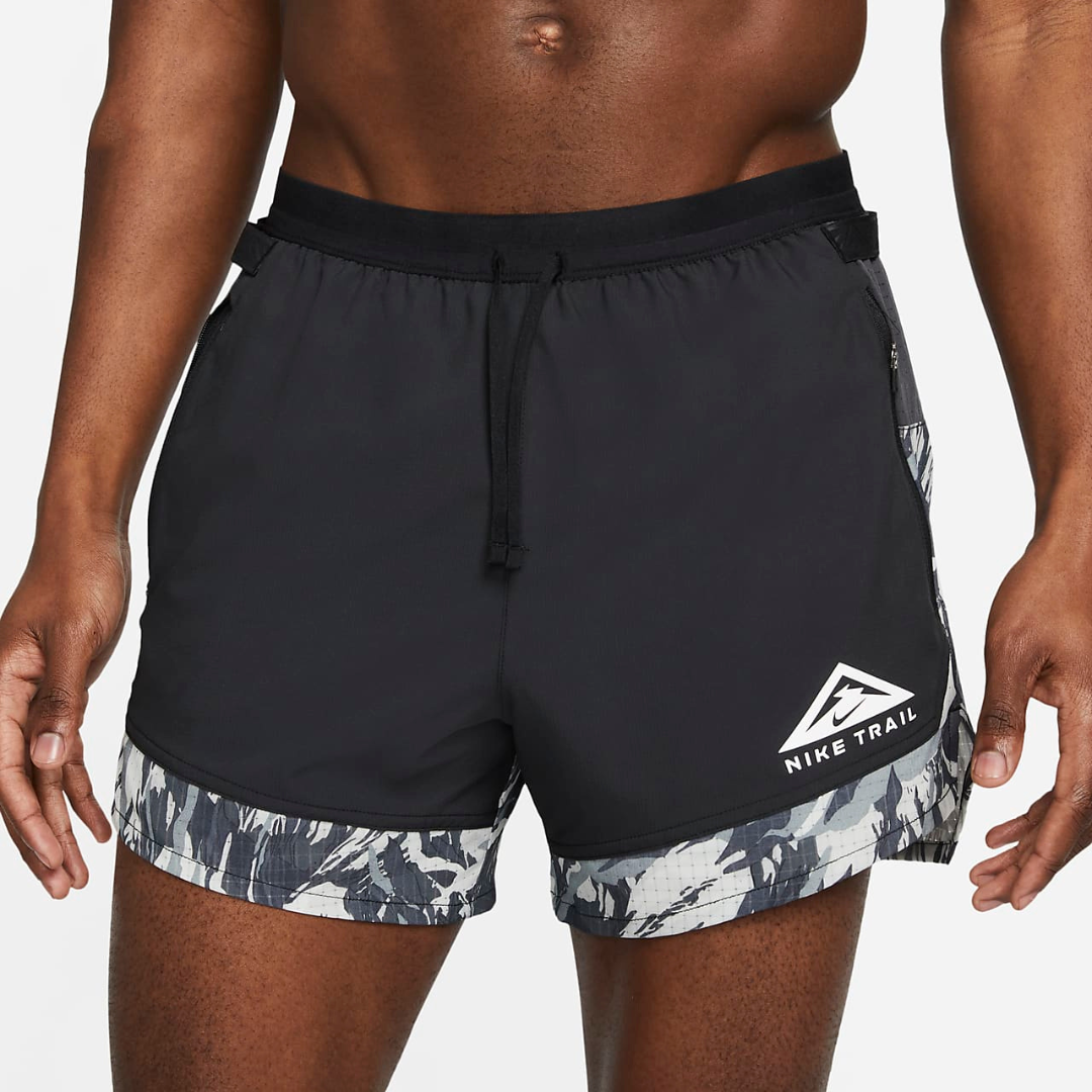 NIKE TRAIL FLEX 5 INCH SHORTS 'BLACK CAMO'