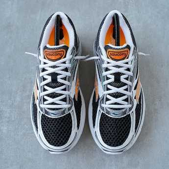 Saucony ProGrid Omni 9 Speed Shades White Black Orange