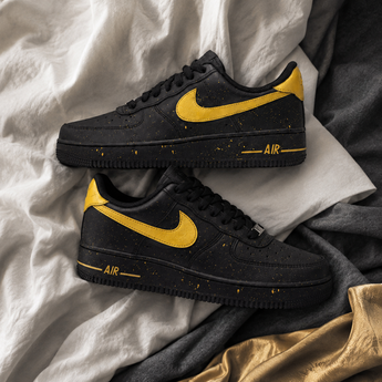 Custom Air Force 1 Black Gold Stardust Trainers product image