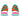 Custom Asics Teal Sunset Mosaic Trainers