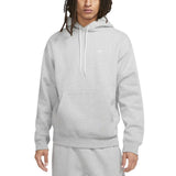 Nike Solo Swoosh Pullover Hoodie Dark Grey Heather/Light Smoke Grey/White