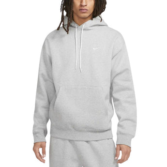 Nike Solo Swoosh Pullover Hoodie Dark Grey Heather/Light Smoke Grey/White
