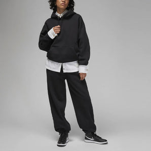 Jordan Flight Fleece Women's Satin-Lined Pullover Hoodie Black