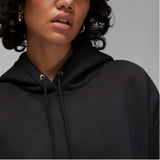 Jordan Flight Fleece Women's Satin-Lined Pullover Hoodie Black