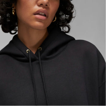 Jordan Flight Fleece Women's Satin-Lined Pullover Hoodie Black