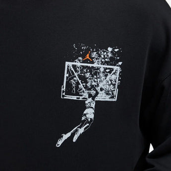 Jordan Brooklyn Men's Oversized Pullover Hoodie Black/Starfish product image 4