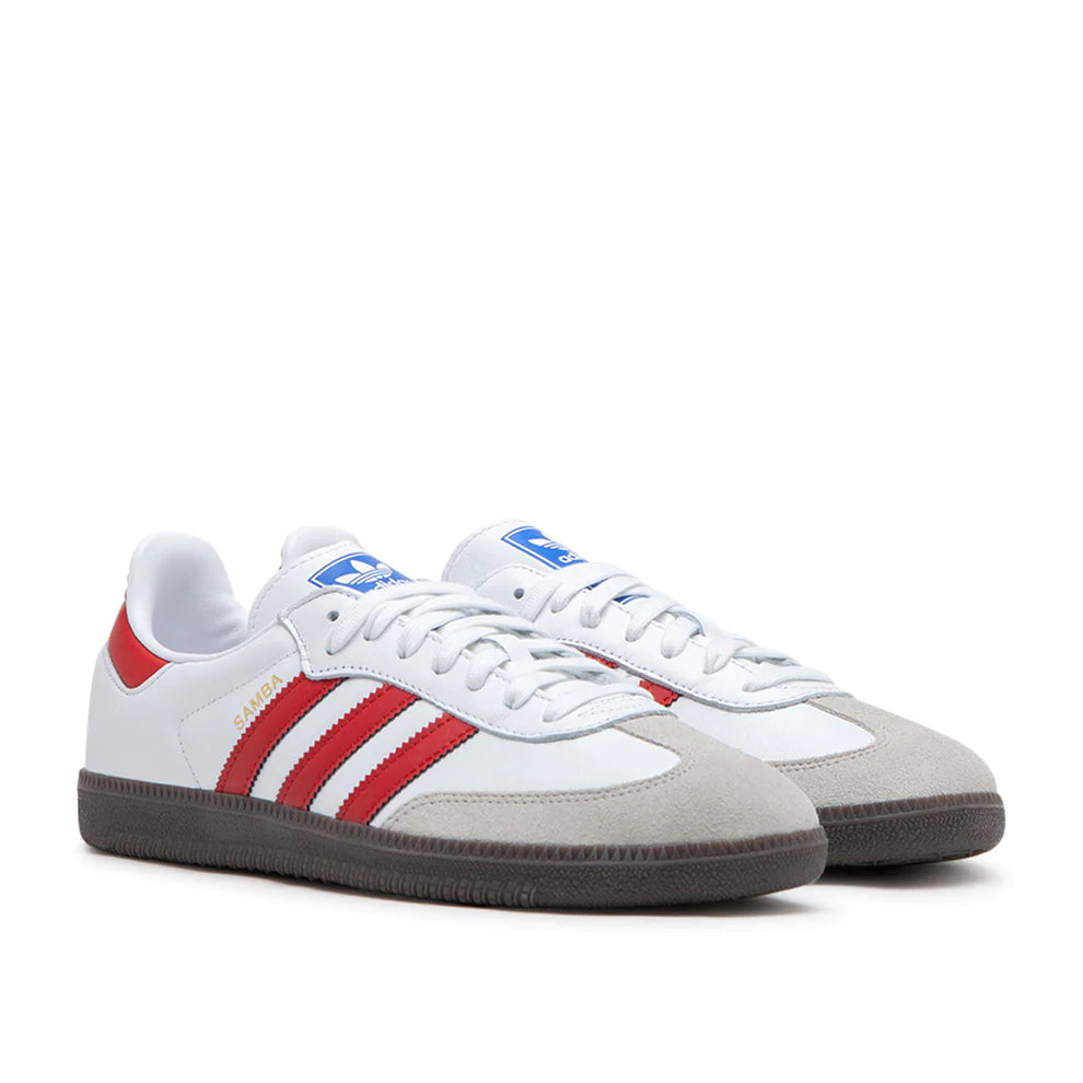 adidas samba white and red