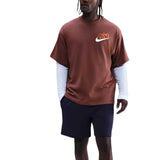 Nike Solo Swoosh Men's T-Shirt Red Sepia