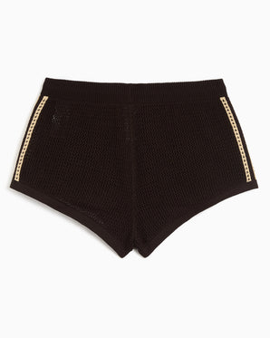 Adidas Crochet Shorts Aurora Coffee Magic Beige (KQ6653) - product image 2