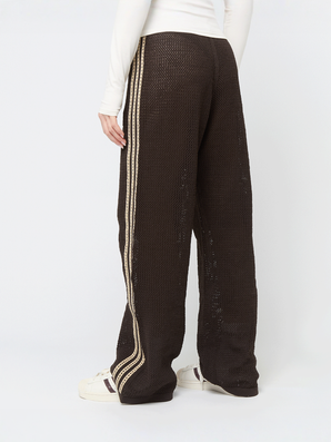 Adidas Crochet Track Pants Aurora Coffee Magic Beige (KQ6656) - product image 2
