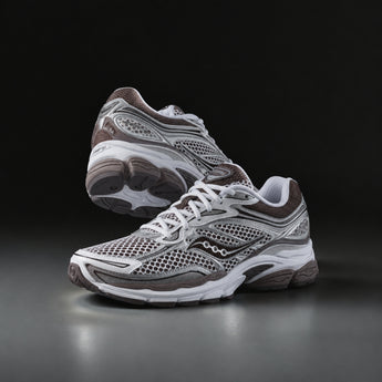 AI product image | Saucony ProGrid Omni 9 OG White Brown | source:Saucony ProGrid Omni 9 OG White Brown.jpg