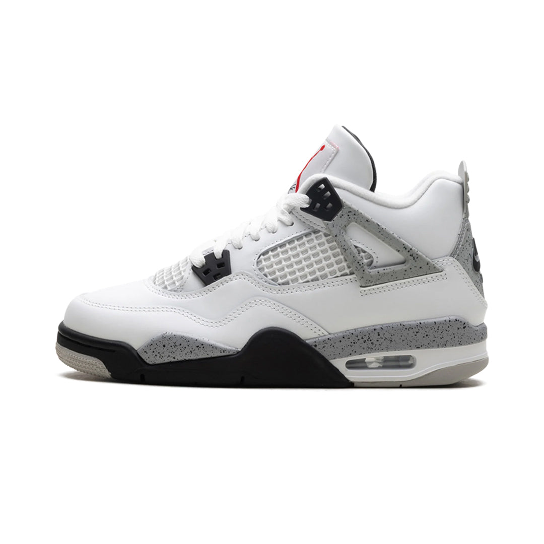 Air Jordan 4 “White Cement” (GS) women’s – lateral view