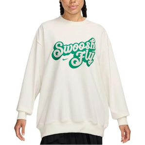 Nike Swoosh Fly Women's Dri-FIT Oversized French Terry Basketball Sweatshirt Sail/Stadium Green (FZ5514-133) - Double Boxed product view 1
