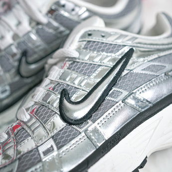 Nike P-6000 'Metallic Silver' – mesh upper and overlay detail