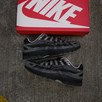 Nike P-6000 Suede Men's Shoes - Anthracite/Chrome/Metallic Silver/Black (HF0015-002) – on-feet side view