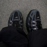 Nike P-6000 Suede Men's Shoes - Anthracite/Chrome/Metallic Silver/Black (HF0015-002) – on-feet top view