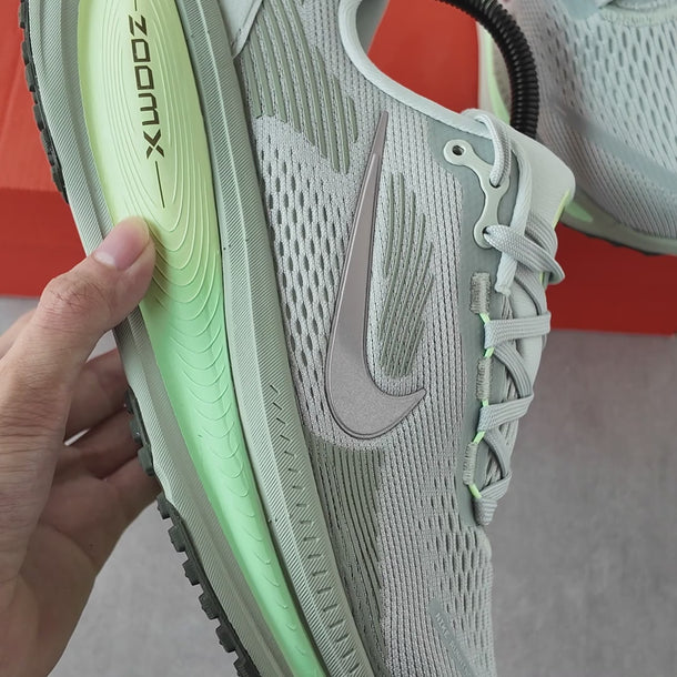 DBE product video | Nike Vomero 18 Light Silver Barely Volt Dusty Olive College Grey | source:local muted | canvas:1080