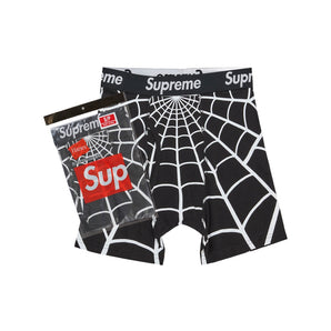 Supreme X Hanes Spider Man Boxer Briefs 2 Pack Black Ss26A66 Black