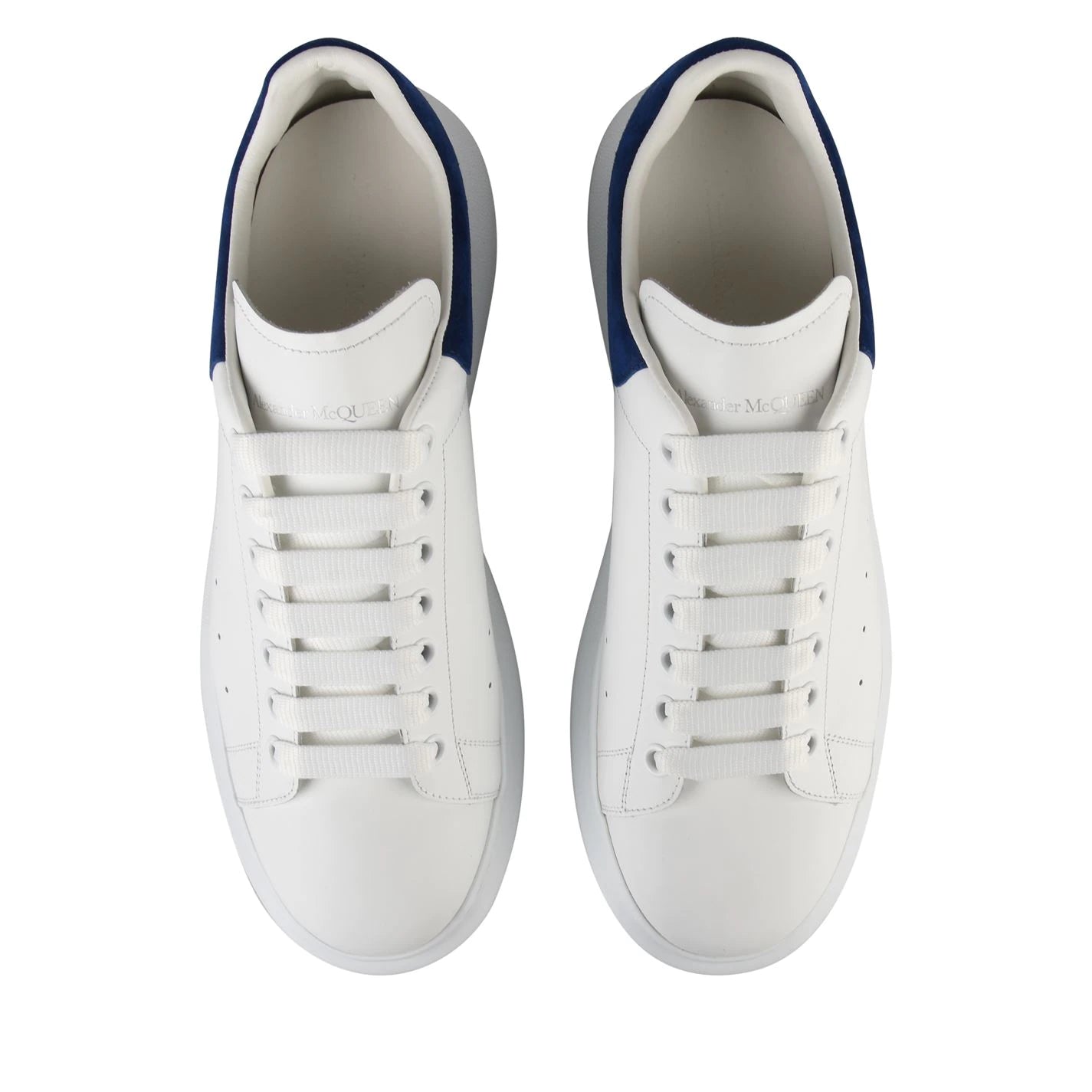 Double Boxed  419.99 Alexander McQueen Oversized White Blue Men's Double Boxed