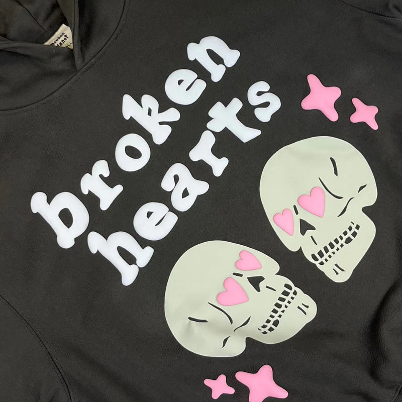 Double Boxed t-shirt 0.00 Broken Planet 'Broken Hearts' Brown Hoodie Double Boxed