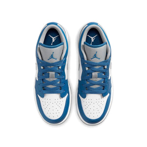 Double Boxed  129.99 Nike Air Jordan 1 Low True Blue Cement (GS) Double Boxed