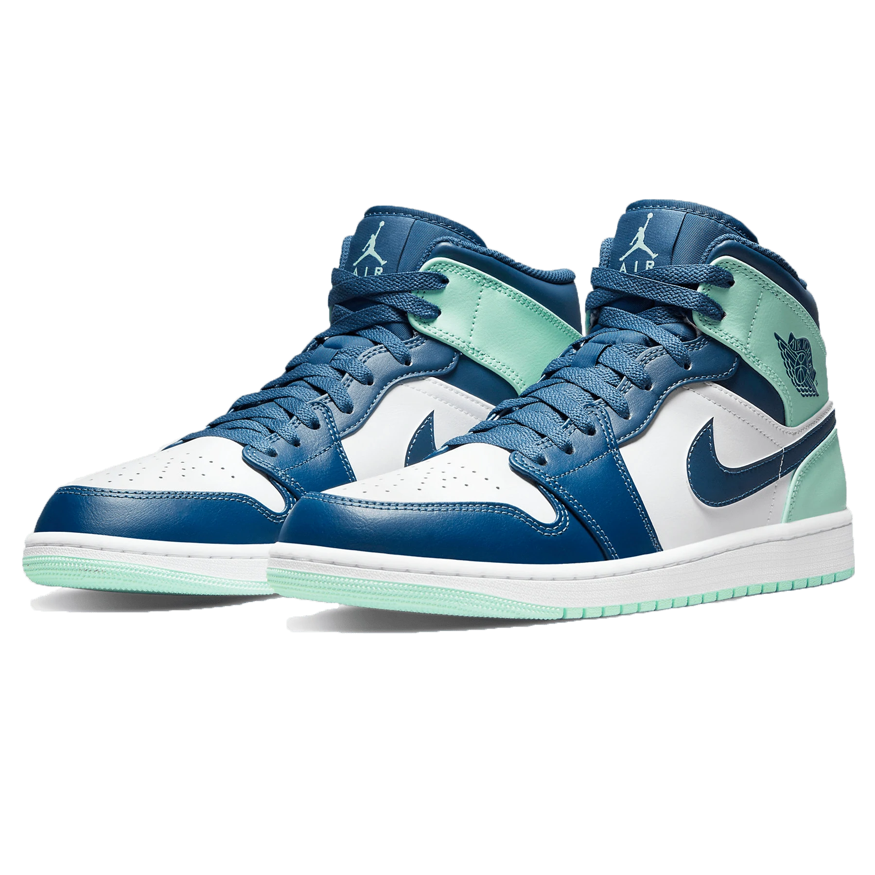 Nike Air Jordan 1 Mid Blue Mint Double Boxed