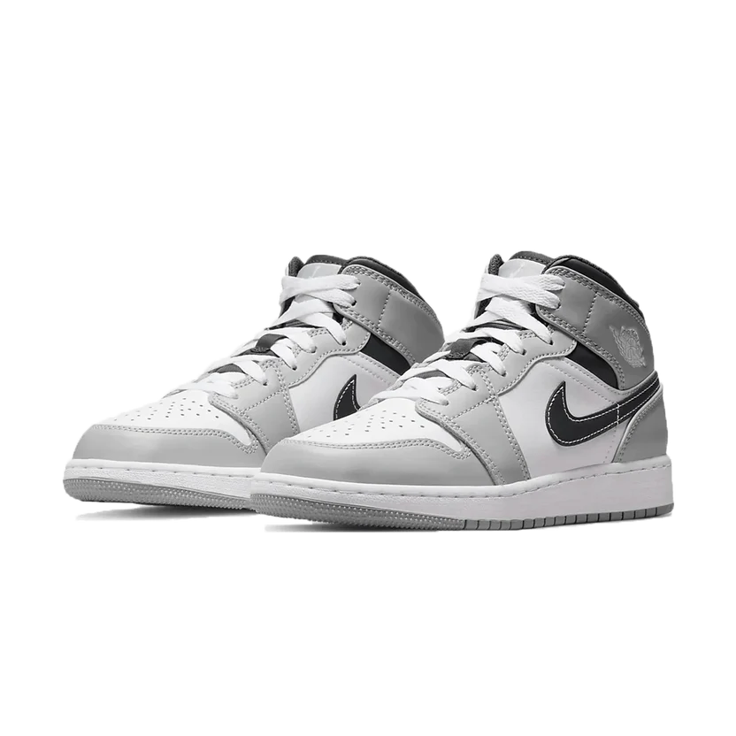 Double Boxed General 219.99 Nike Air Jordan 1 Mid Light Smoke Grey Anthracite (GS) Double Boxed