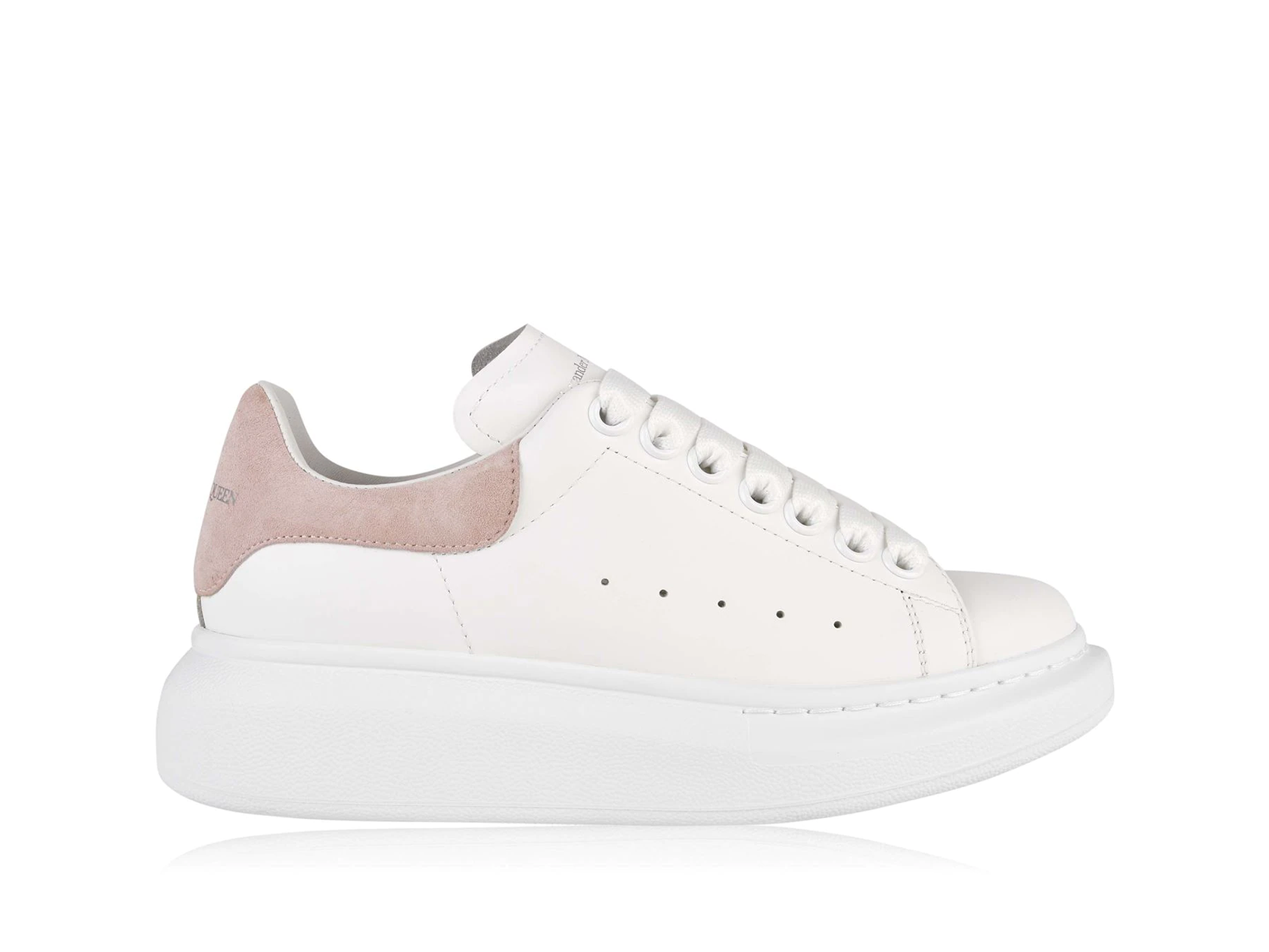 Double Boxed  419.99 Alexander McQueen Oversized White Pink Women's Double Boxed
