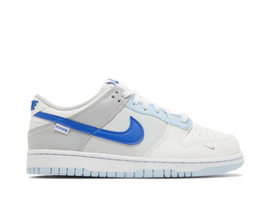 Double Boxed  199.99 Nike Dunk Low Just Stitch It Hyper Royal Double Boxed