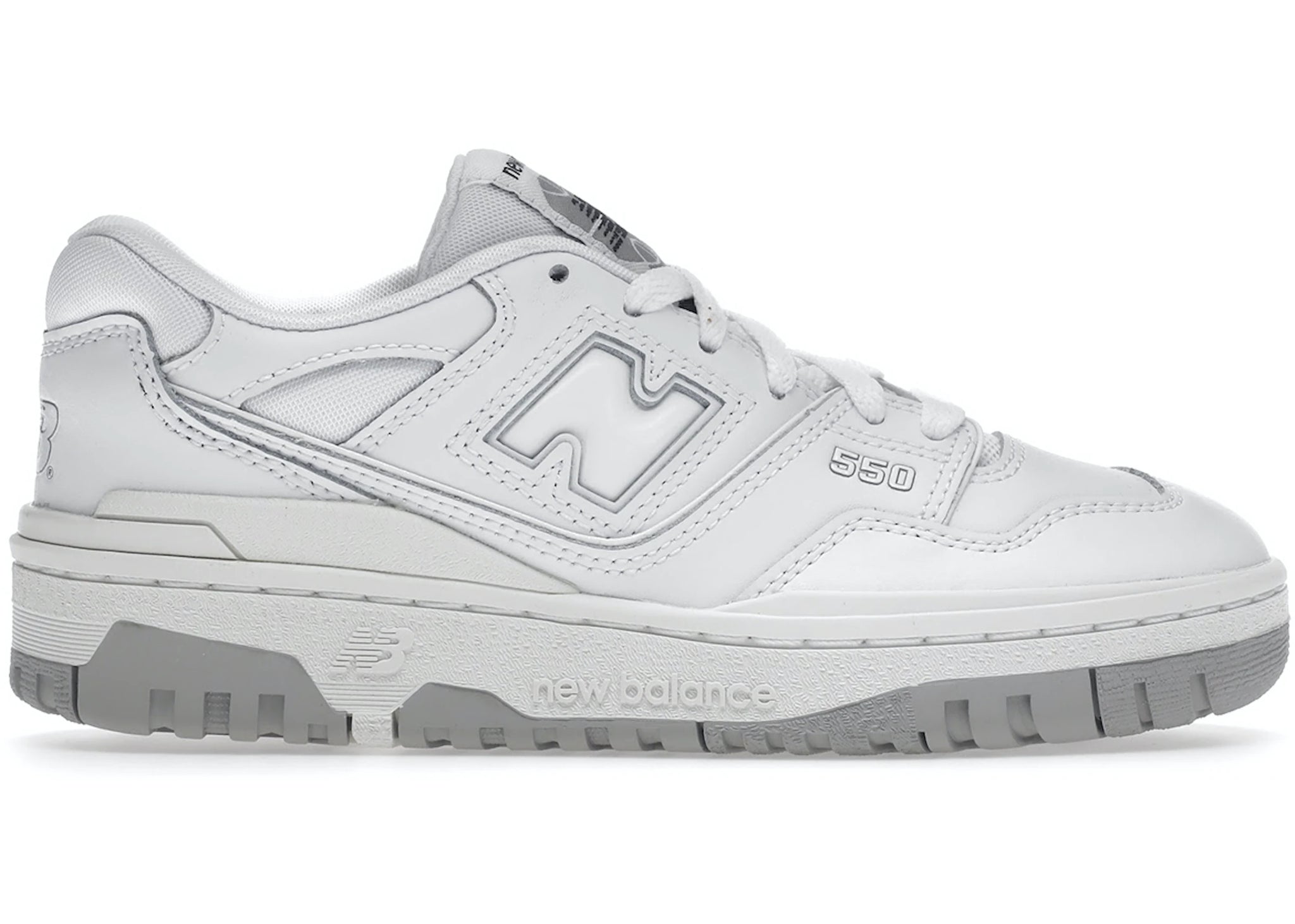 Double Boxed  199.99 New Balance 550 White Grey (GS) Double Boxed