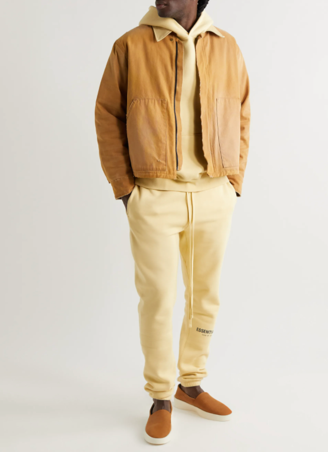 Fear of god essentials clearance sweatpants buttercream
