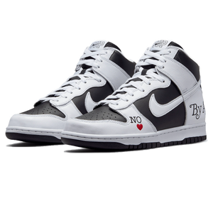 Double Boxed  334.99 Nike SB Dunk High x Supreme By Any Means Black Stormtrooper Double Boxed