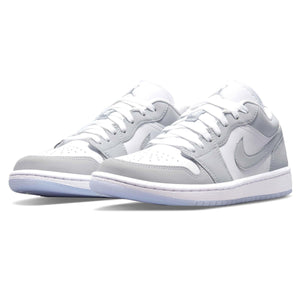 Double Boxed  334.99 Nike Air Jordan 1 Low Grey Wolf Blue (W) Double Boxed