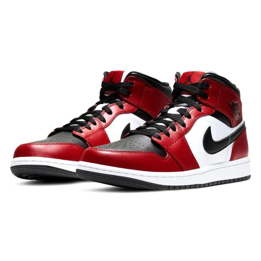 Double Boxed  279.99 Nike Air Jordan 1 Mid Chicago Black Toe Double Boxed