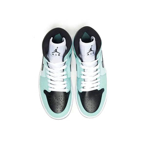 Double Boxed  349.99 Nike Air Jordan 1 Mid Aqua Blue Tint (W) Double Boxed