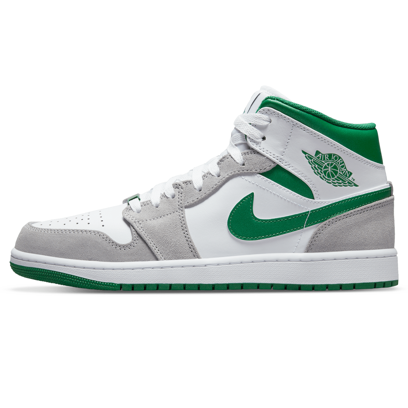 Double Boxed  199.99 Nike Air Jordan 1 Mid Grey Pine Green Double Boxed