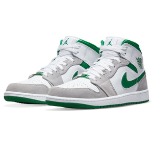 Double Boxed  199.99 Nike Air Jordan 1 Mid Grey Pine Green Double Boxed