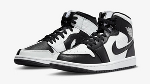 Double Boxed  249.99 Nike Air Jordan 1 Mid Homage Split Black White (W) Double Boxed