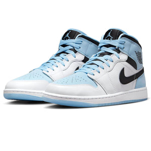 Double Boxed  149.99 Nike Air Jordan 1 Mid White Ice Blue Double Boxed