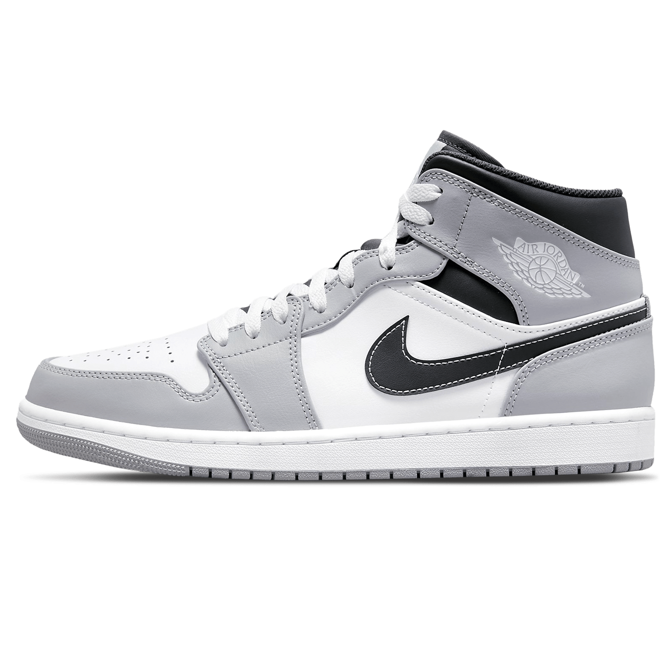 Nike Air Jordan 1 Mid Light Smoke Grey Anthracite – Double Boxed