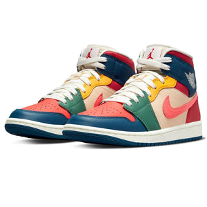 Double Boxed  219.99 Nike Air Jordan 1 Mid SE Multi Color (W) Double Boxed